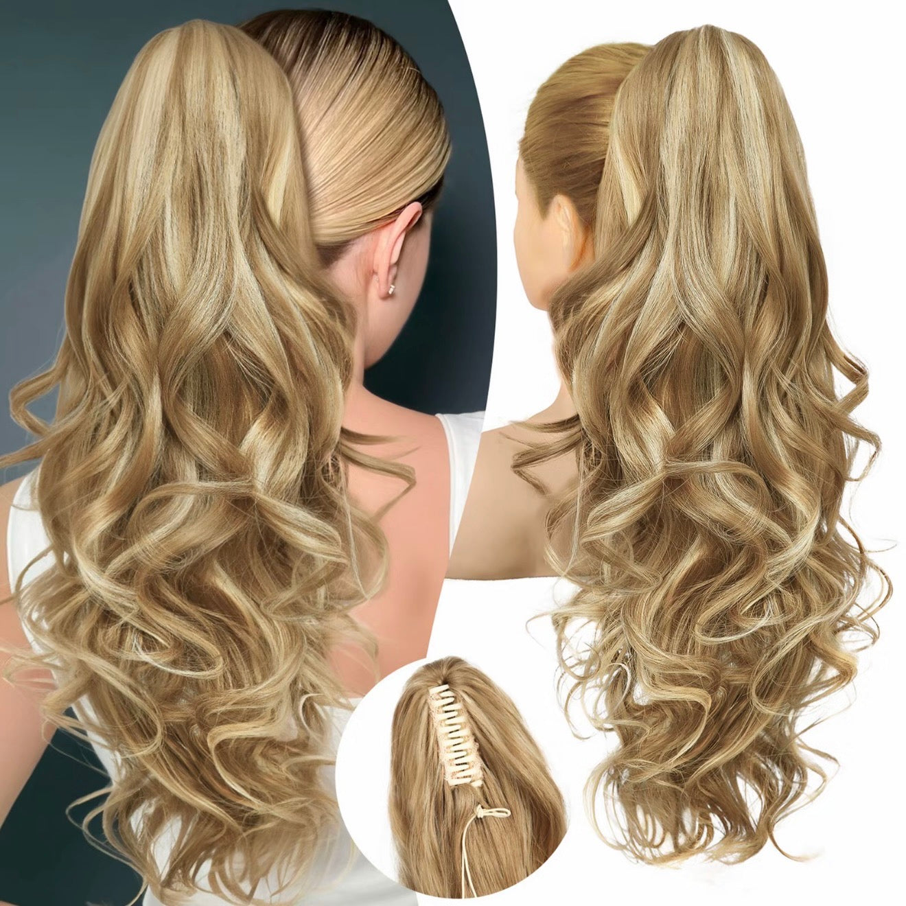 🔥 Promocja ograniczona czasowo – 50% zniżki 👩💕 Przedłużanie włosów w kucyk metodą clip-in 🙋‍♀️