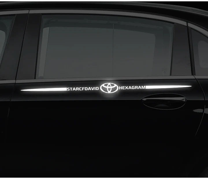 Naklejka samochodowa 3D kolorowa, laserowo odblaskowa, 4 szt.