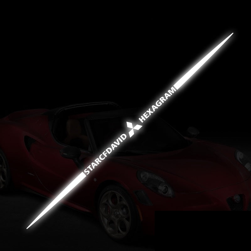 Naklejka samochodowa 3D kolorowa, laserowo odblaskowa, 4 szt.