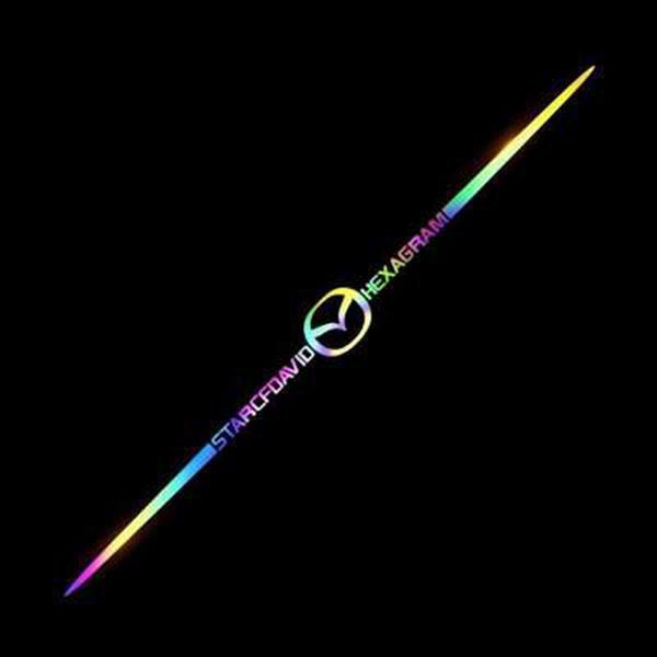 Naklejka samochodowa 3D kolorowa, laserowo odblaskowa, 4 szt.