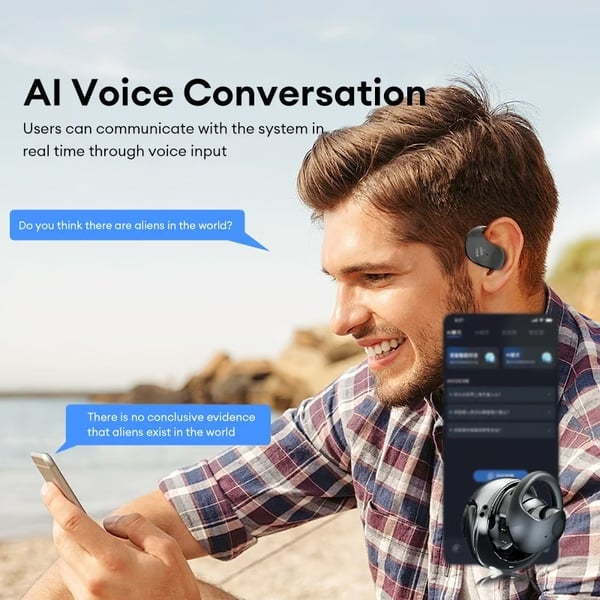 🏆Bestseller numer 1 ⏰ Ostatni dzień 💎 Słuchawki bezprzewodowe OWS Bluetooth 5.4 z tłumaczeniem AI (dla iOS i Androida)
