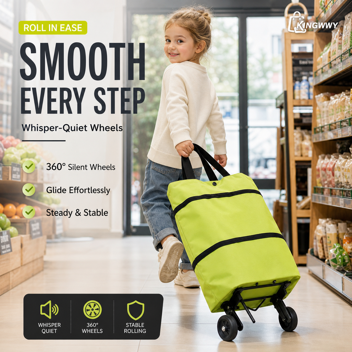🛍️✨ Torba na zakupy z możliwością przekształcenia - chowane kółka, udźwig 20 kg, rozszerzalna dzięki zamkowi błyskawicznemu!