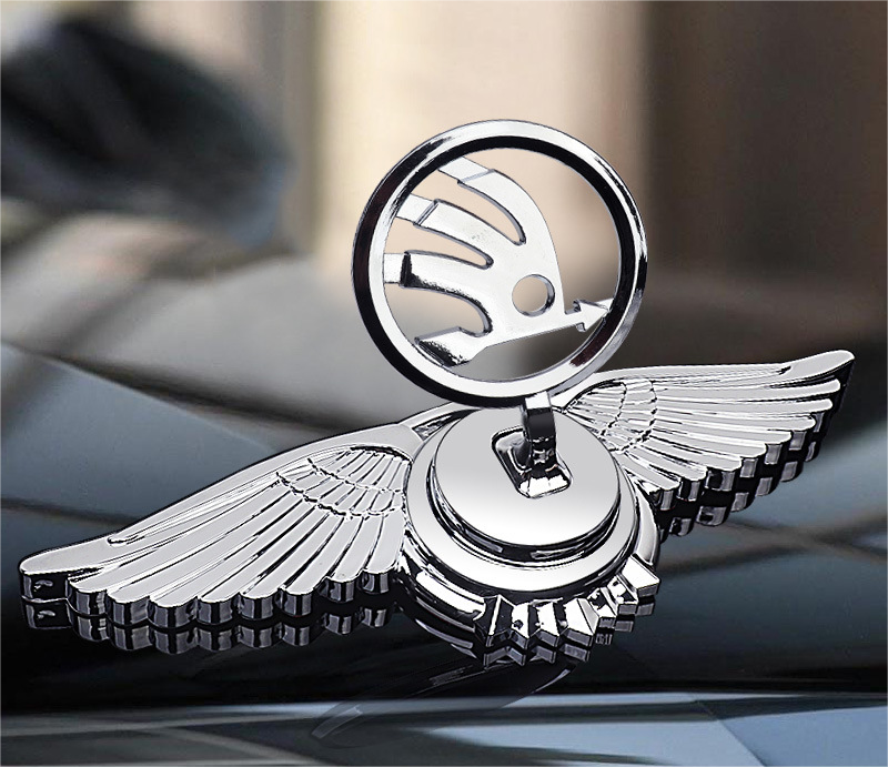 Logo na maskę samochodu z ozdobą