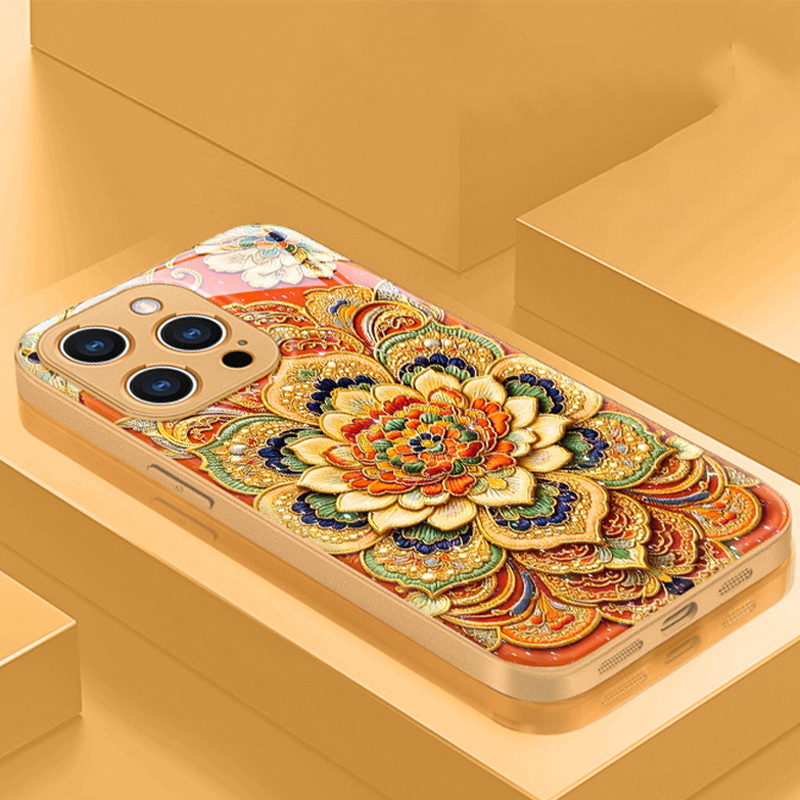 Etui na telefon w stylu chińskiej mandali