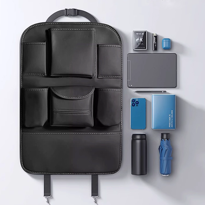 Organizer na tylne siedzenie DriveEase – wiszący organizer z wieloma kieszeniami i spersonalizowanym logo