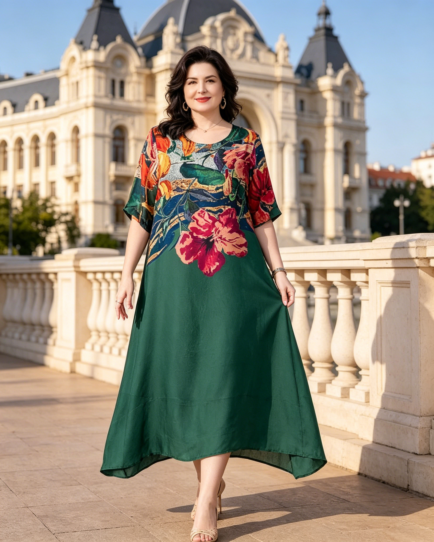 👗Eleganckie sukienki damskie w kwiaty w dużych rozmiarach