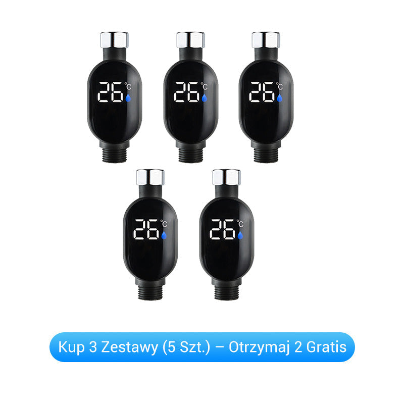 Wodoodporny wyświetlacz LED Termometr prysznicowy w stopniach Celsjusza