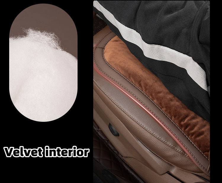 Krótka pluszowa poduszka na zimowe siedzenie samochodowe