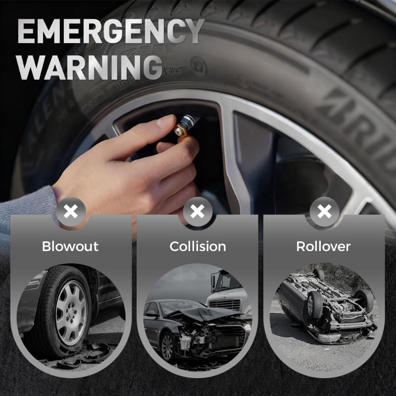 3-kolorowe nakładki z ostrzeżeniem o ciśnieniu w oponach