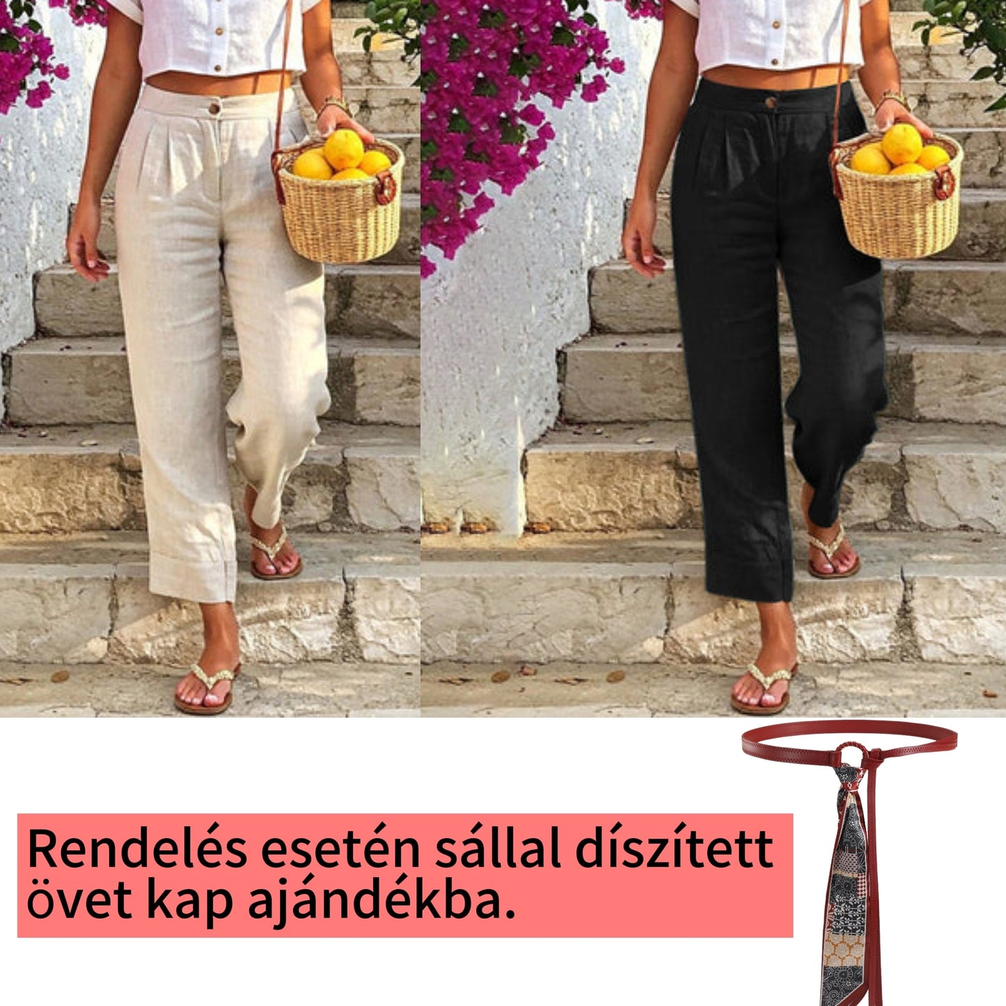 Absolutny must-have🔥👖 Lekkie spodnie z mieszanki lnu – o luźnym kroju i klasycznej prostej nogawce, idealne do pracy lub na weekend