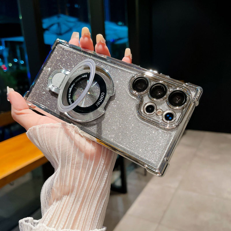 Magnetyczne gradientowe etui na telefony komórkowe z brokatem magnetycznym do Samsung S22/23/24