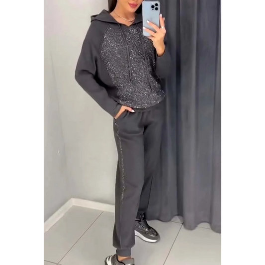 🍂 Wyprzedaż sezonowa ❄️ Damska bluza z kapturem + spodnie do joggingu