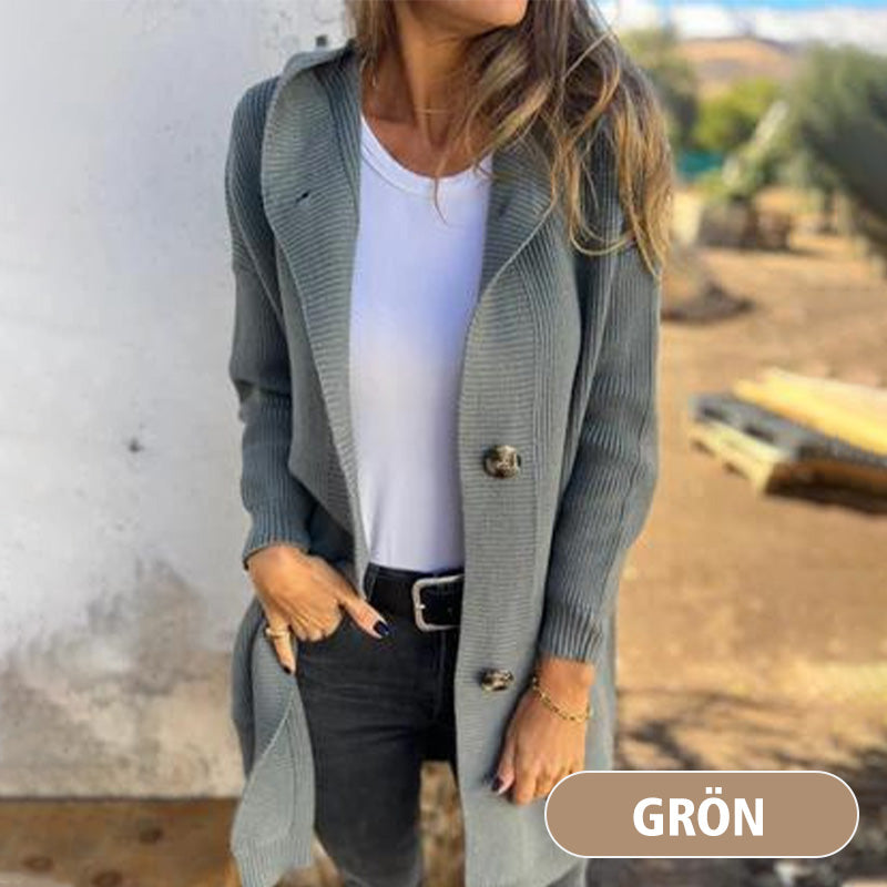 🌸Zapinany na guziki kardigan z kapturem dla kobiet