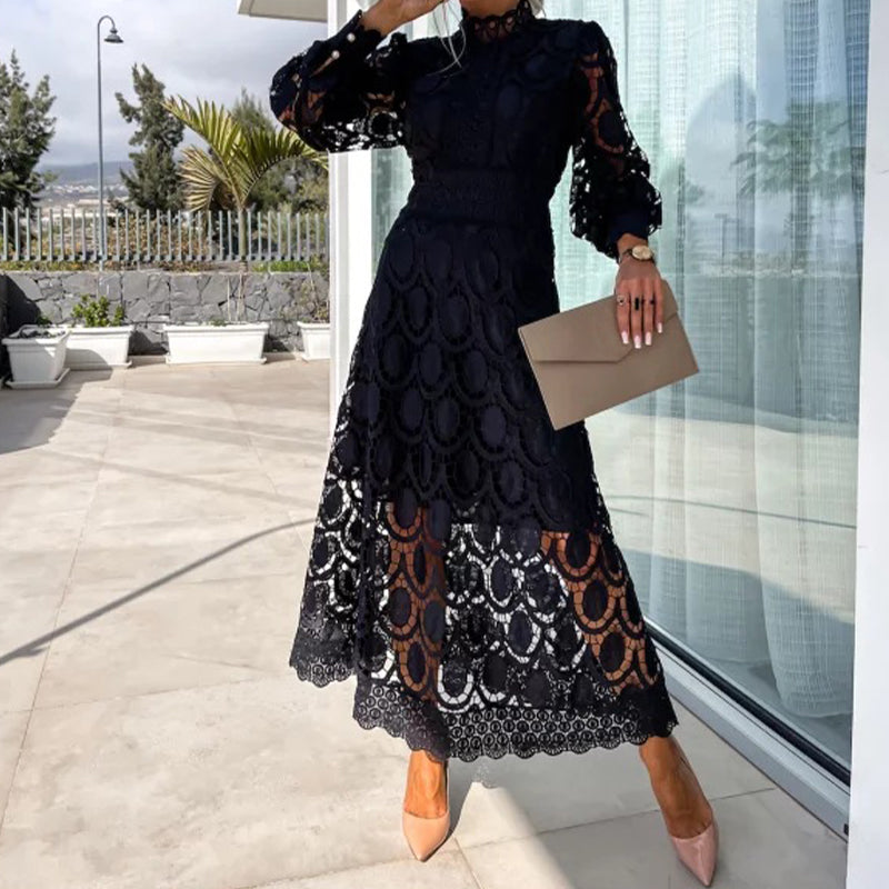🛍️ Eleganckie koronkowe sukienki damskie z długim rękawem