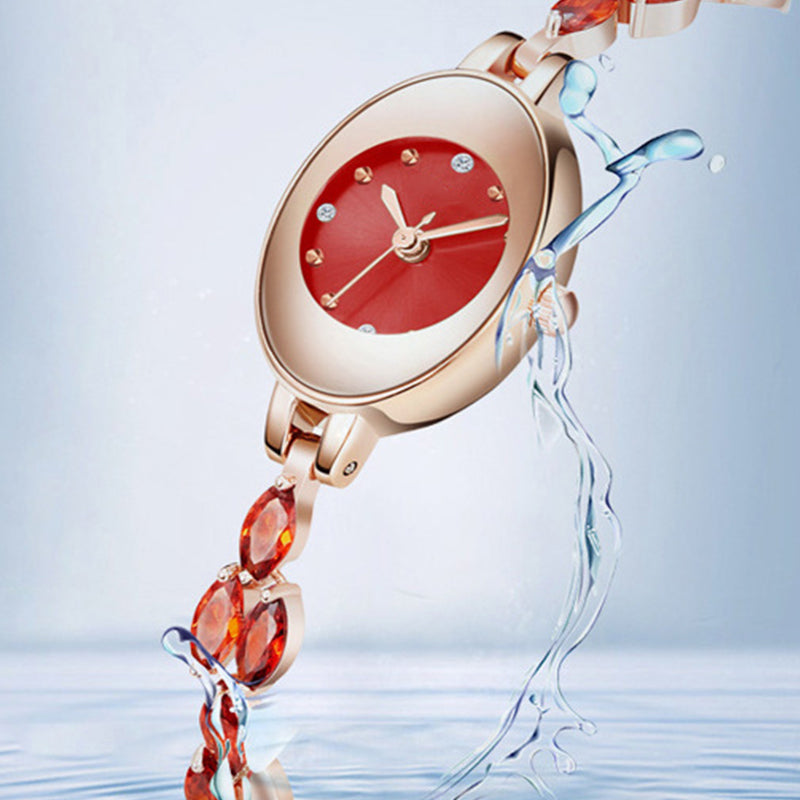 Prezenty dla kobiet w 2025 roku 💝🥰⌚ Zegarek damski z kolorowymi cyrkoniami na bransolecie