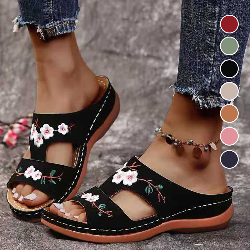 🏖️Wygodne damskie kapcie na platformie z odkrytymi palcami