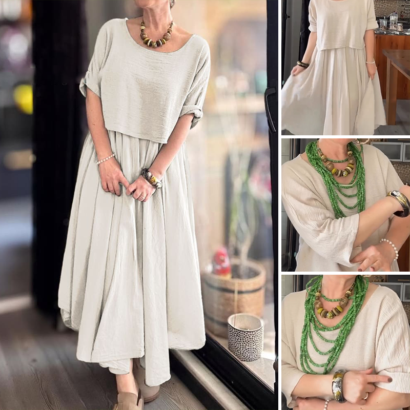 【S-5XL】👗Komplet spódnicy w jednolitym kolorze