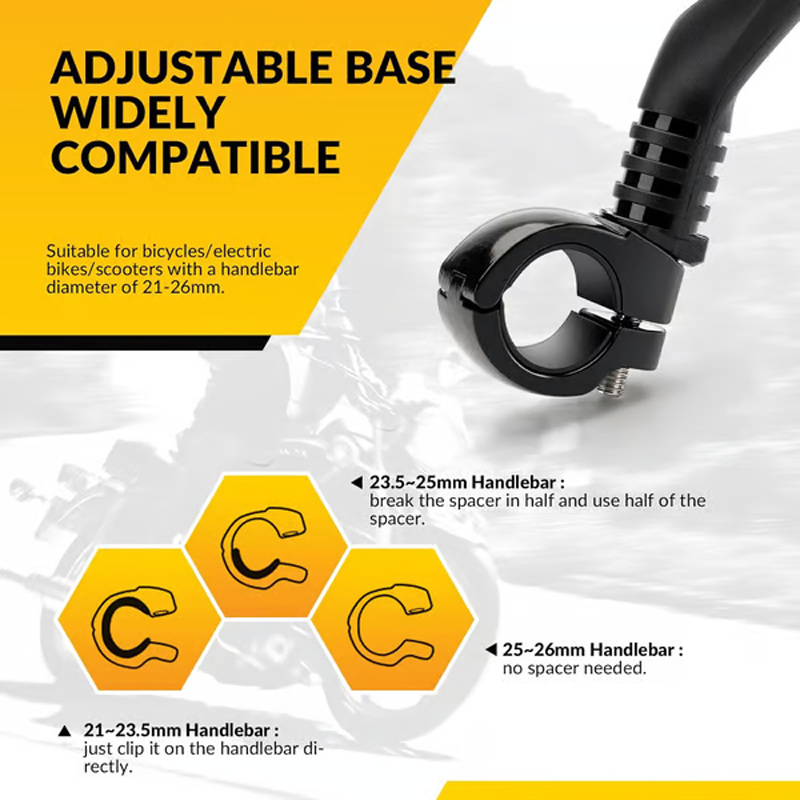 Regulowane lusterko wsteczne rowerowe obracane o 360