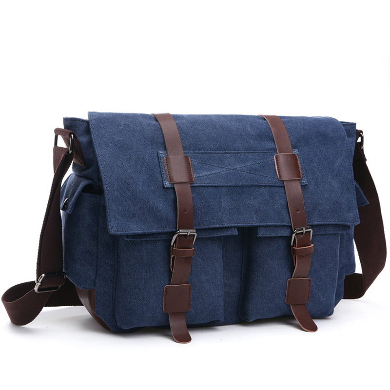 Męska płócienna torba na ramię o dużej pojemności