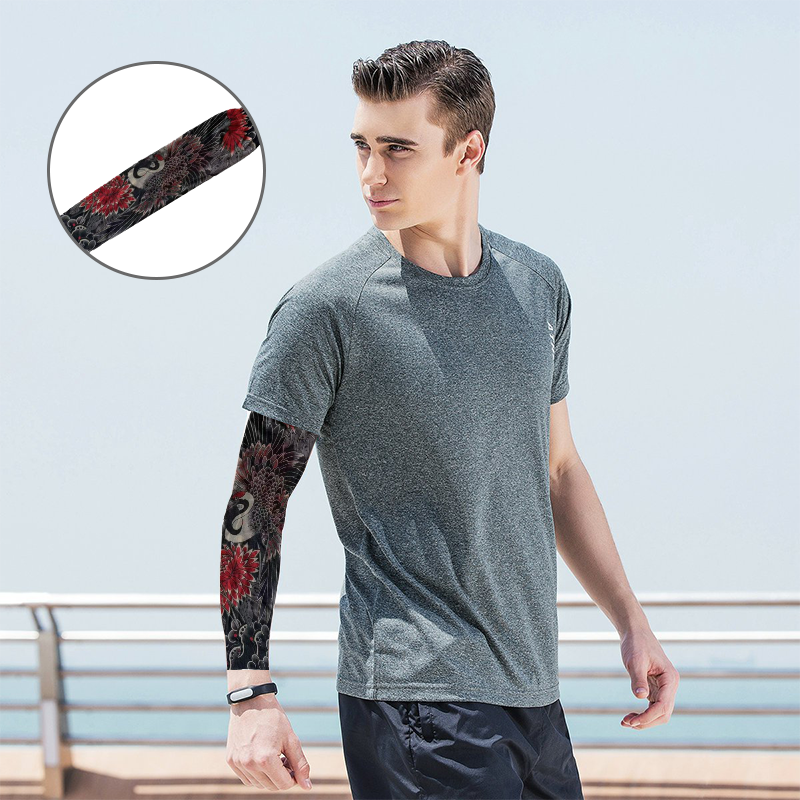🔥Nowy trend ❤️‍🔥 Ultracienkie rękawy przeciwsłoneczne z wzorem tatuażu