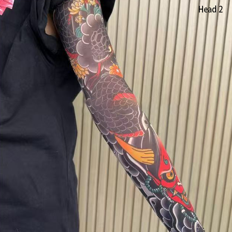 🔥Nowy trend ❤️‍🔥 Ultracienkie rękawy przeciwsłoneczne z wzorem tatuażu