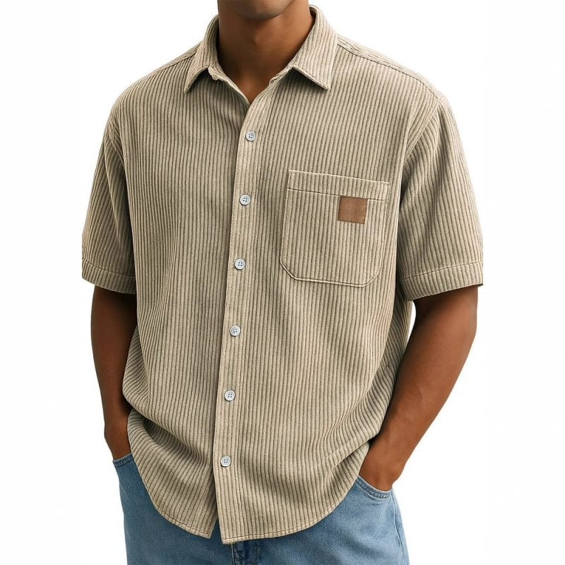 🔥Męskie koszule z krótkim rękawem i klapami w stylu vintage