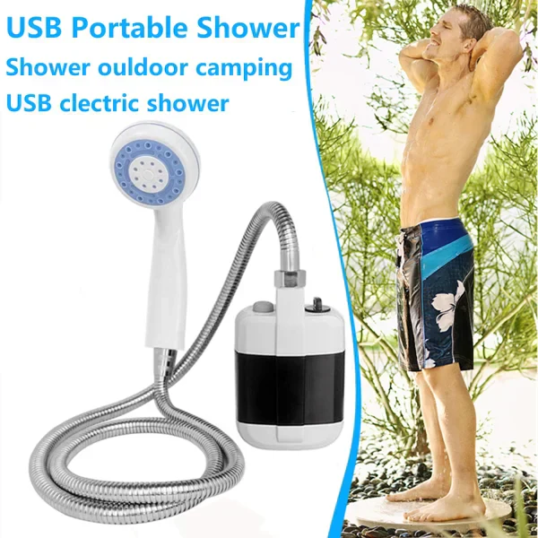 🚿Zewnętrzny przenośny prysznic na zewnątrz USBIlość
