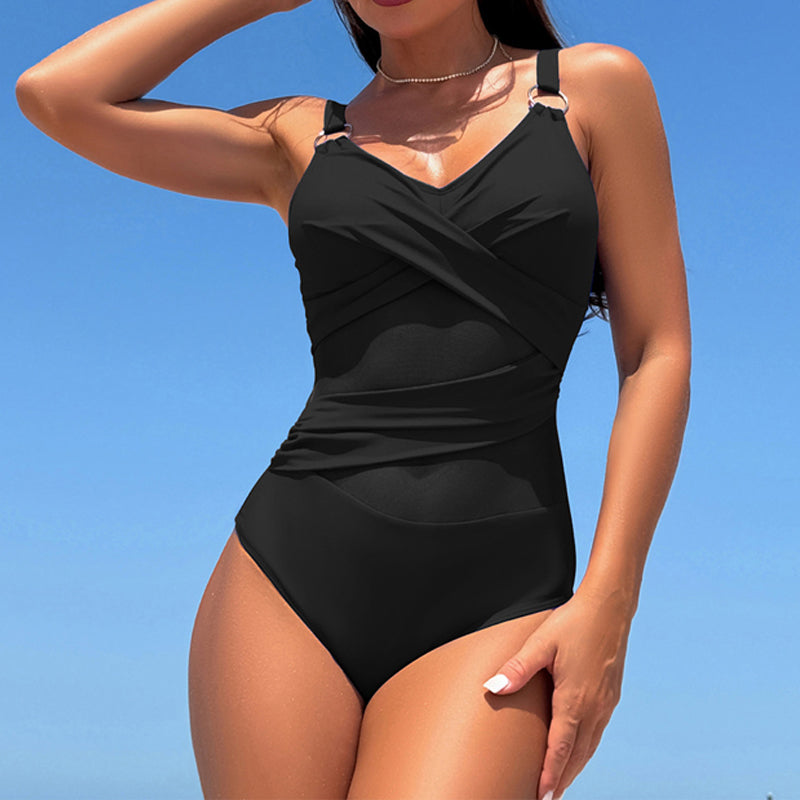 🌊 S-2XL 🩱 Seksowny, siateczkowy, jednoczęściowy kostium kąpielowy 🏖️