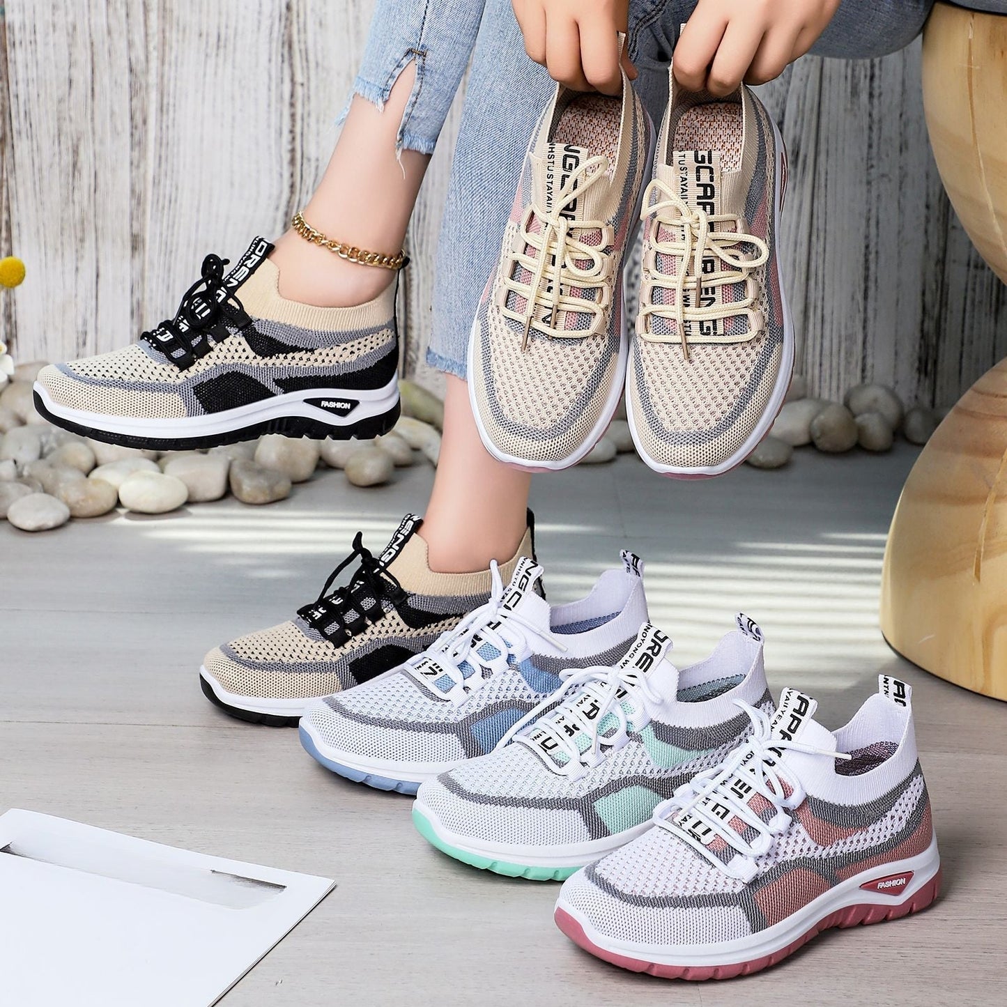 👟Damskie buty do biegania na co dzień, sznurowane