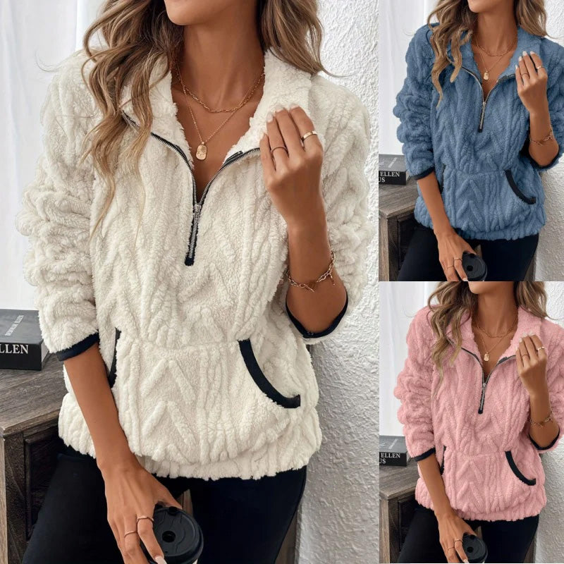 🍂Bluza z kapturem zapinana na suwak