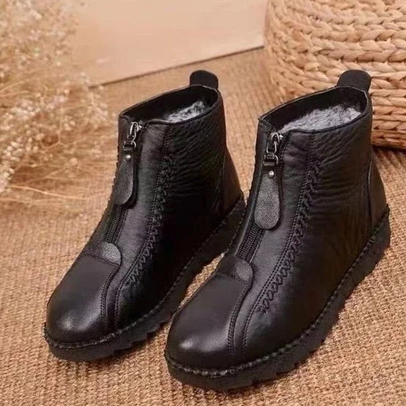 ❄️ Damskie zimowe, ciepłe botki zapinane na zamek 👢💕