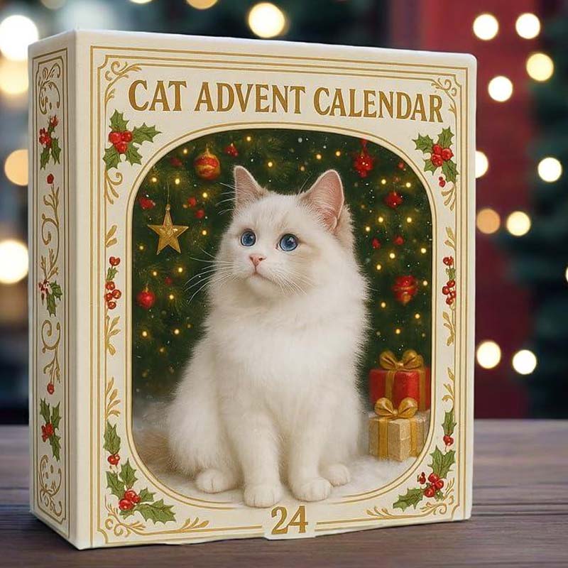 【🎁Oferta świąteczna🎄】Kalendarz adwentowy dla miłośników kotów na rok 2025