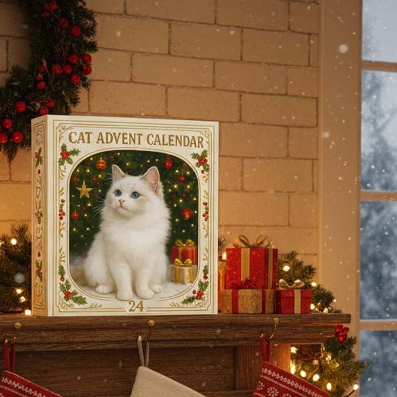 【🎁Oferta świąteczna🎄】Kalendarz adwentowy dla miłośników kotów na rok 2025