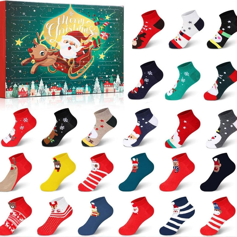 🎄🎁Adwentowy kalendarz ze skarpetek świątecznych🧦