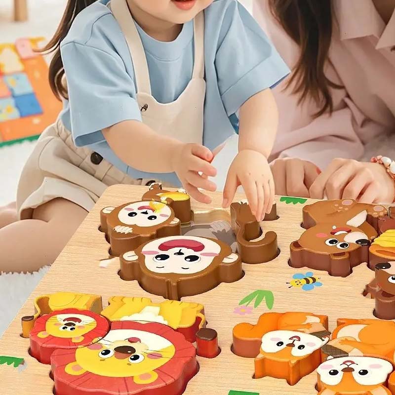 🔥Kup 2 i otrzymaj 2 gratis🦖Edukacyjne puzzle 3D z drewna