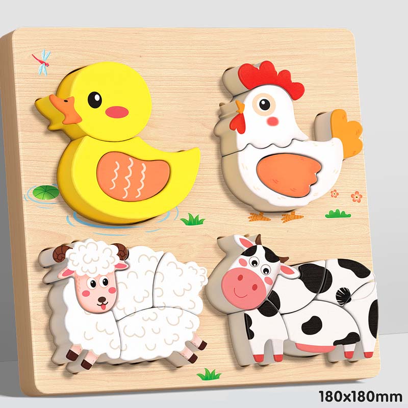🔥Kup 2 i otrzymaj 2 gratis🦖Edukacyjne puzzle 3D z drewna