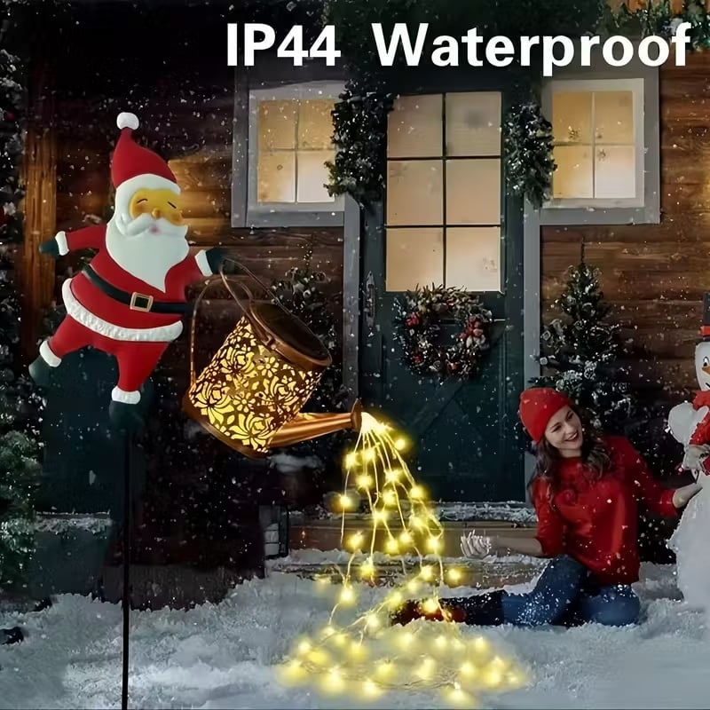🎅 Lampa solarna "Święty Mikołaj" - Magiczne światło wypełnia ogród świątecznym blaskiem. ✨