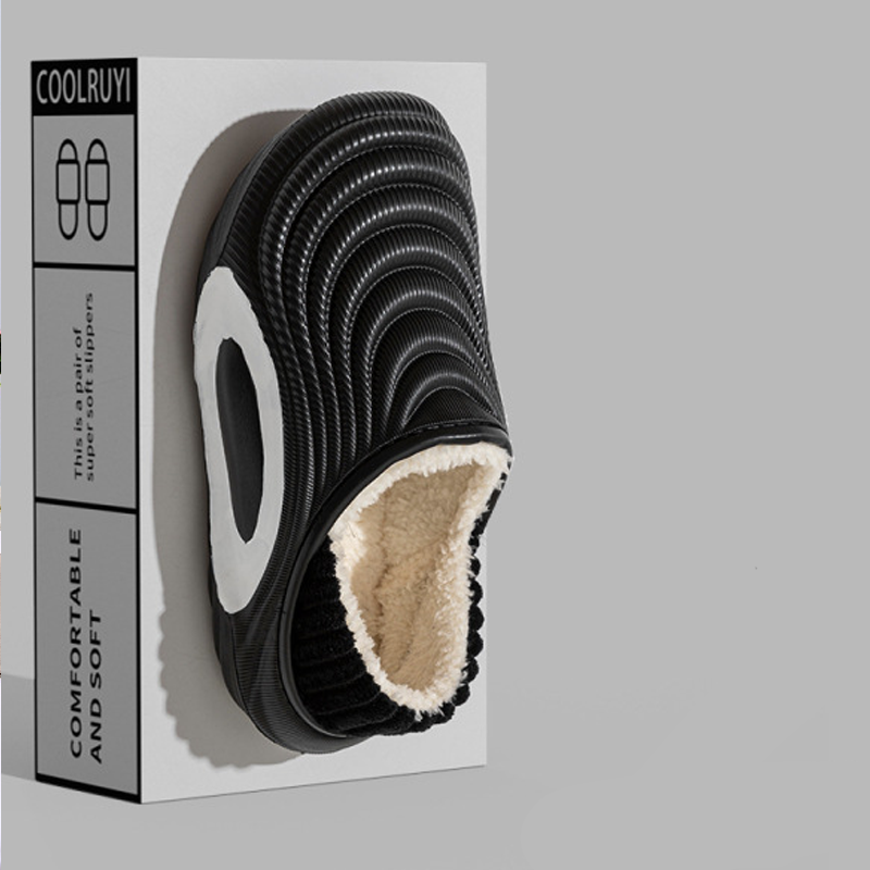 Zimowe ocieplane kapcie z miękką podeszwą