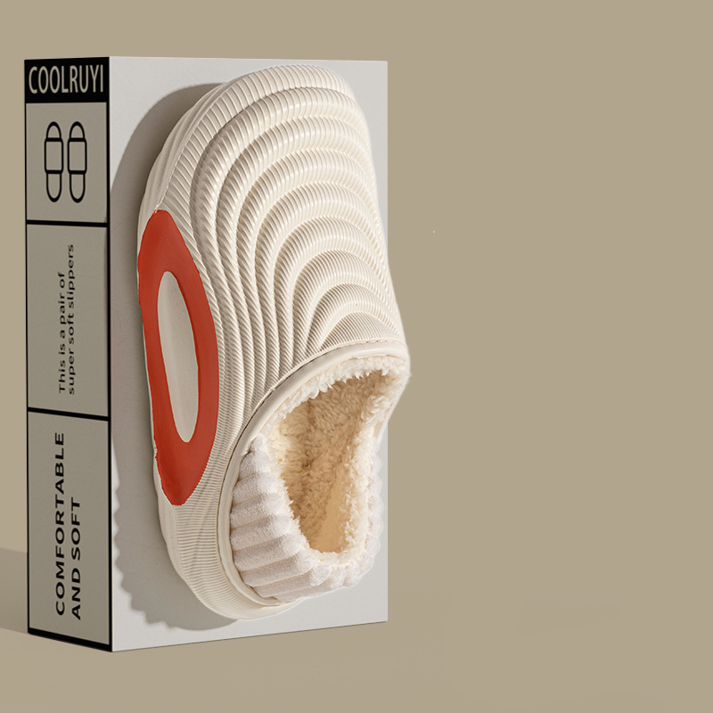 Zimowe ocieplane kapcie z miękką podeszwą