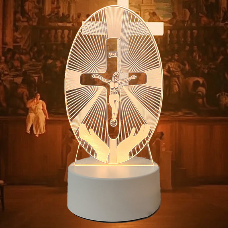 🌙 Spokój i wiara w jednym świetle – 3D lampka nocna z Jezusem
