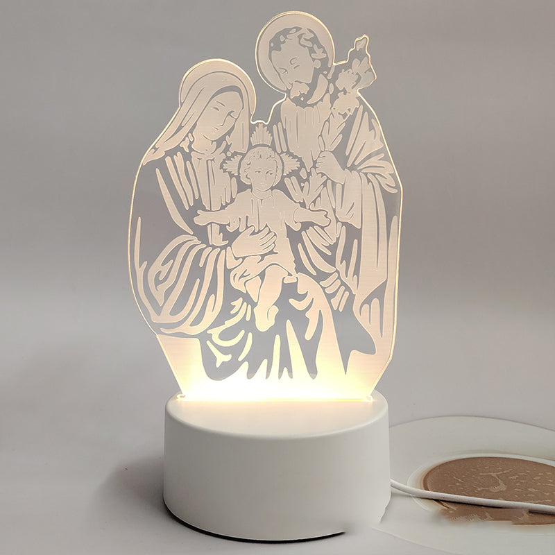 🌙 Spokój i wiara w jednym świetle – 3D lampka nocna z Jezusem