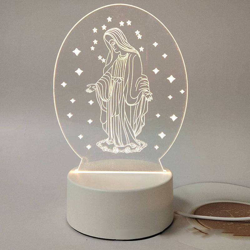 🌙 Spokój i wiara w jednym świetle – 3D lampka nocna z Jezusem