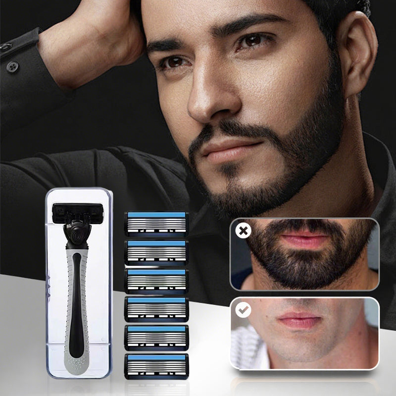 🪒✨6-ostrzowa maszynka do golenia z łatwo zdejmowanymi głowicami