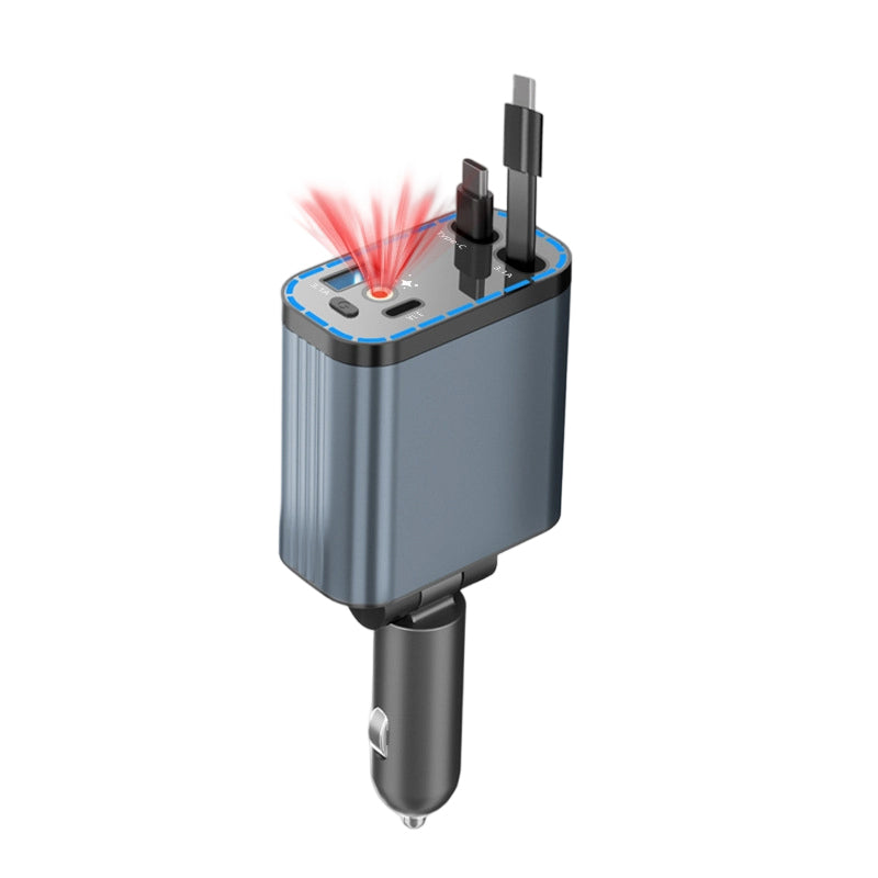 Ultraszybka ładowarka samochodowa z chowanymi kablami i oświetleniem Starlight