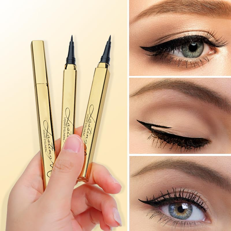 🔥1+1 gratis✨Trwały, wodoodporny eyeliner w płynie – koniec z rozmazywanym eyelinerem!