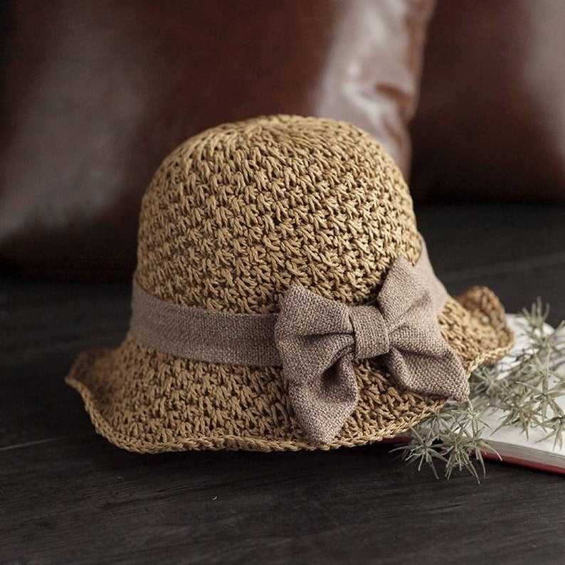 🎀 50% ZNIŻKI! 👒 Słomkowy Kapelusz Damski Retro z Kokardą – Składany, Przewiewny, Ochrona UV na Lato