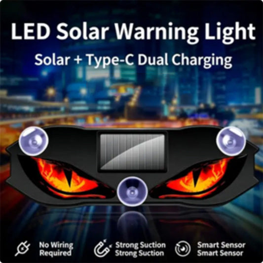 👹1+1 GRATIS🚗Ostrzegawcza lampa samochodowa LED zasilana energią słoneczną