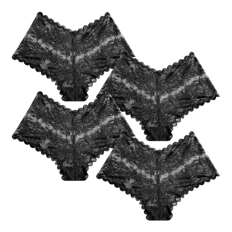 【✨ 1 + 3 gratis - 4 sztuki】Kobiece seksowne koronkowe stringi - Przezroczyste stringi w kwiatowy wzór 💋