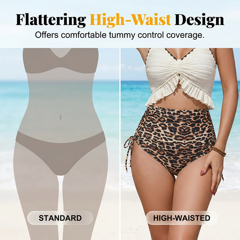 👙Elegancki komplet bikini z nadrukiem w panterkę dla kobiet