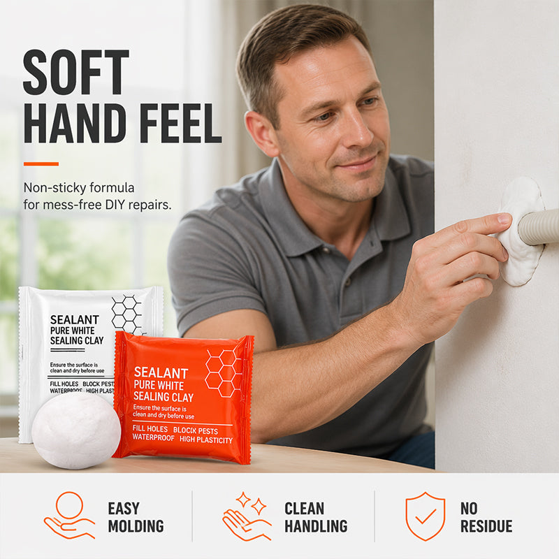 🧱 Wodoodporny uszczelniacz szczelin w ścianach do rur klimatyzacyjnych — 10 sztuk formowalnego uszczelniacza do szczelin w ścianach i otworów w rurach | Aplikacja bez użycia narzędzi